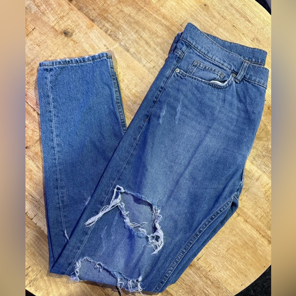 H&M Men's Slim Distressed Jeans - Blue
